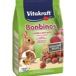 Vitakraft Bonbinos Rote Beete Luzerne für Zwergkaninchen und Meerschweinchen