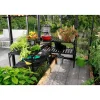 Vitavia Aluminiumtisch und 2 Ablagen für Gewächshaus schwarz