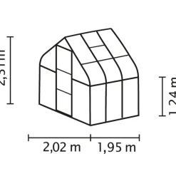 Vitavia Gewächshaus Orion 3800 3,8m² silber