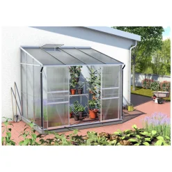 Vitavia Gewächshaus Osiris 5200 5,2m² 4 mm Hohlkammerplatten silber