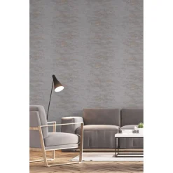 Vliestapete Beton 10,05 x 0,53 m anthrazit mit Kupfer