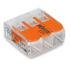 Wago-Compact Klemme und Hebel VDE 3 x 0,2-4 mm² 50 Stück