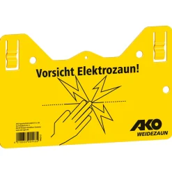 Warnschild beschriftet 26 x 15 cm gelb