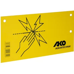 Warnschild für Elektrozaun 10 x 20 cm gelb