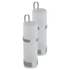 Wasserverdunster Durchmesser 5 x 20,5 cm weiß/silber 2 Stück