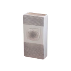 Wasserverdunster mit Blatt-Relief 10,5 x 20,5 x 4,5 cm weiß