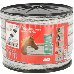 Weidezaunband TopLine 40 x 2000 cm weiß-schwarz