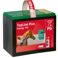 Weidezaunbatterie TopLine Plus Energy 13 x 16 x 19 cm schwarz-grün 130 Ah