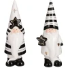 Weihnachtsmann weiß/schwarz 7,5 x 6 x 18 cm