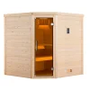 Weka Design-Sauna Cubilis Größe 1 Sparset 7,5kW Bio S Glastuer und Fenster