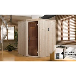 Weka Elementsauna Varberg Größe 1 Sparset 7,5 kW OS Glastuer und Fenster