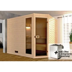 Weka Massivholz-Sauna Valida Größe 2 Sparset 7,5 kW Bio S