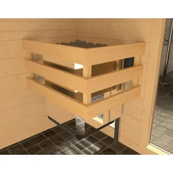 Weka Premium Massivholz-Elementsauna Kemi Größe 1 Sparset 7,5 kW OS