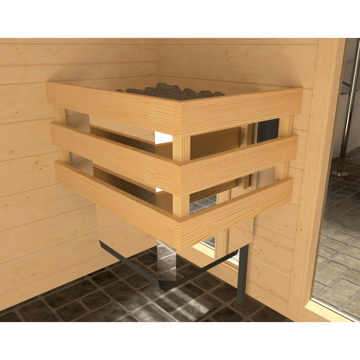 Weka Premium Massivholz-Elementsauna Kemi Größe 1 Sparset 7,5 kW OS