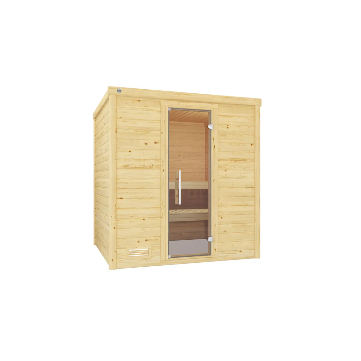 Weka Premium Massivholz-Sauna Bergen Größe 1.8 Sparset 7,5 kW Bio S