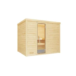 Weka Premium Massivholz-Sauna Bergen Größe 3 Sparset 7,5 kW OS