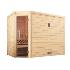Weka Premium Massivholz-Sauna Turku Größe 3 Sparset 7,5 kW Bio S Massivholztuer