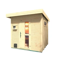 Weka Saunahaus Naantali Sparset 9,0 kW OS inkl analoger Steuerung natur