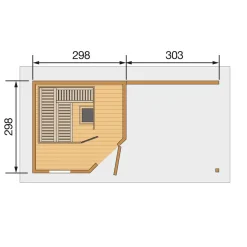 Weka Saunahaus Salo Größe 1 Sparset 7,5 kW Bio S anthrazit