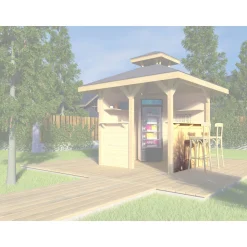 Weka Bausatz Tresenwand für „Gartenoase“, natur