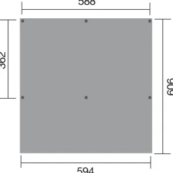Weka Doppelcarport Y mit Stahldach Pfosten 12 x 12 cm