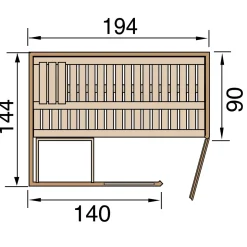 Weka Elementecksauna „Varberg 1“ GT