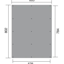 Weka Flachdach-Doppelcarport 618 552 x 760 cm
