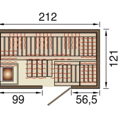 Weka Infrarotkabine „Uppsala Kombi“