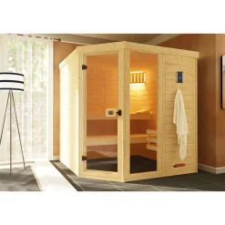 Weka Massivholz-Elementsaunaauna „Laukkala 3“, 38 mm, GTF