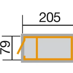 Weka Profi-Hochbeet 669 mit Abstellraum natur