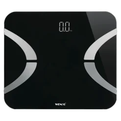 Wenko Analysewaage LED mit Bluetooth Schwarz Körperfettwaage