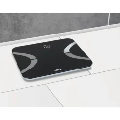 Wenko Analysewaage LED mit Bluetooth Schwarz Körperfettwaage
