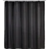 Wenko Anti-Schimmel Duschvorhang Uni Black Textil Polyester 180 x 200 cm waschbar