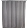 Wenko Anti-Schimmel Duschvorhang Uni Grey Textil Polyester 180 x 200 cm waschbar