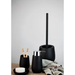 Wenko Bad-Accessoire-Set Badi Schwarz Keramik