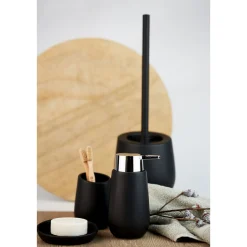 Wenko Bad-Accessoire-Set Badi Schwarz Keramik