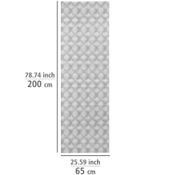 Wenko Badematte Flow Grau 65 x 200 cm Weichschaummatte