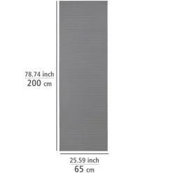 Wenko Badematte Grau 65 x 200 cm Weichschaummatte