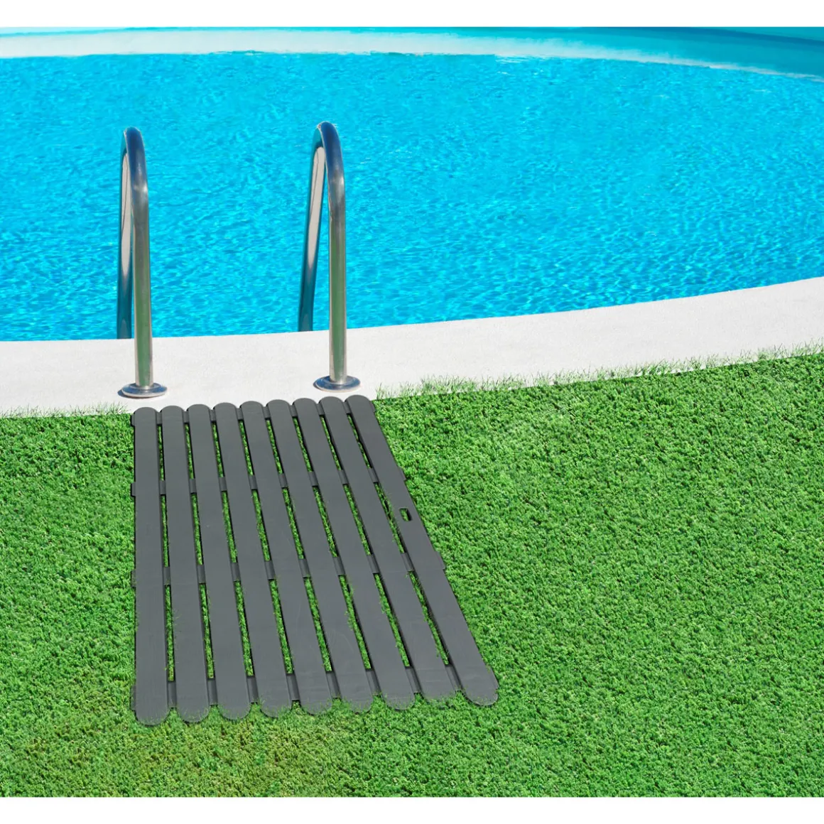 Wenko Badematte Indoor und Outdoor Grau 50 x 80 cm