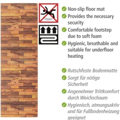 Wenko Badematte Lambris 65 x 200 cm Weichschaummatte