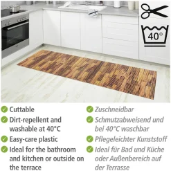 Wenko Badematte Lambris 65 x 200 cm Weichschaummatte