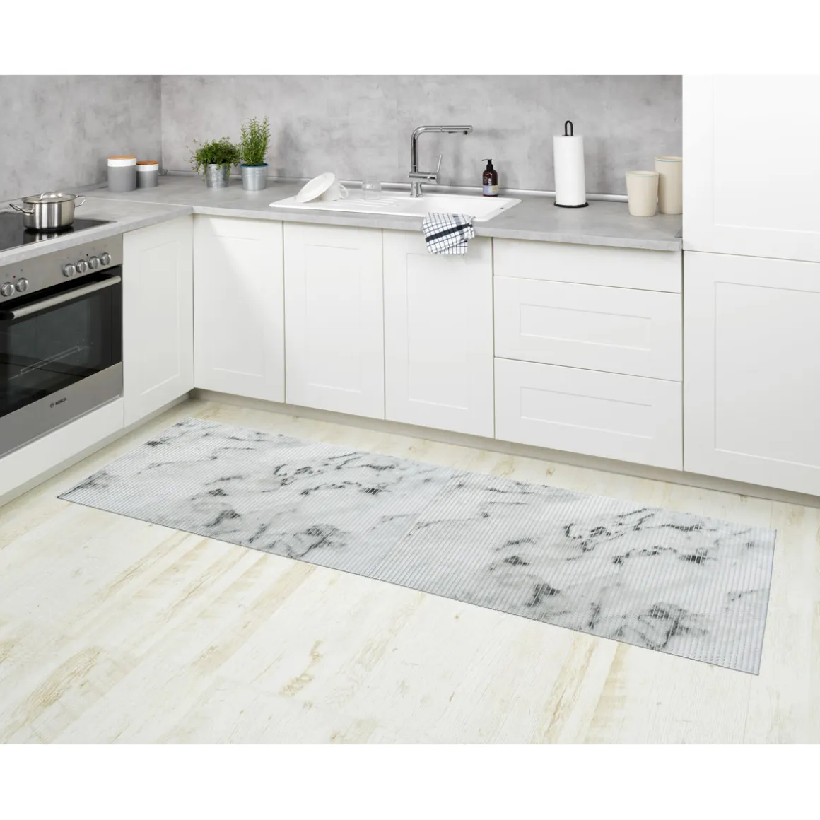 Wenko Badematte Marmor 65 x 200 cm Weichschaummatte