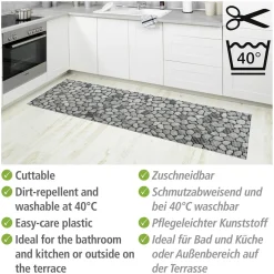 Wenko Badematte Sassi 65 x 200 cm Weichschaummatte