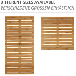Wenko Baderost Indoor und Outdoor Bambus 50 x 50 cm Badematte Bodenrost für Dusche Bad Pool mit rutschhemmender Unterseite