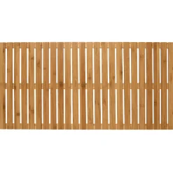 Wenko Baderost Indoor und Outdoor Bambus 100 x 50 cm Badematte Bodenrost für Dusche Bad Pool mit rutschhemmender Unterseite