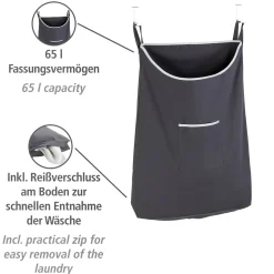 Wenko Über-Tür Wäschesammler Canguro Grau 65 l