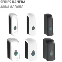 Wenko Desinfektionsmittel-Spender Ranera L Schwarz Seifenspender und Desinfektionsspender Füllmenge 740 ml