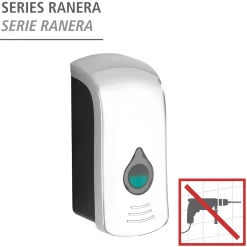 Wenko Desinfektionsmittel-Spender Ranera L Chrom Seifenspender und Desinfektionsspender Füllmenge 740 ml