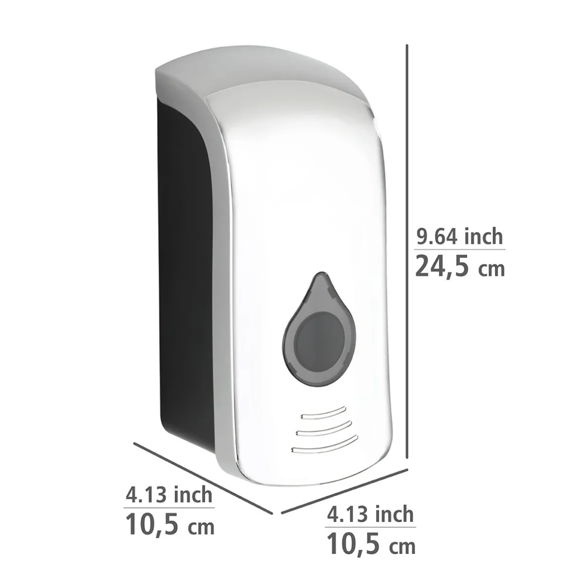 Wenko Desinfektionsmittel-Spender Ranera L Chrom Seifenspender und Desinfektionsspender Füllmenge 740 ml