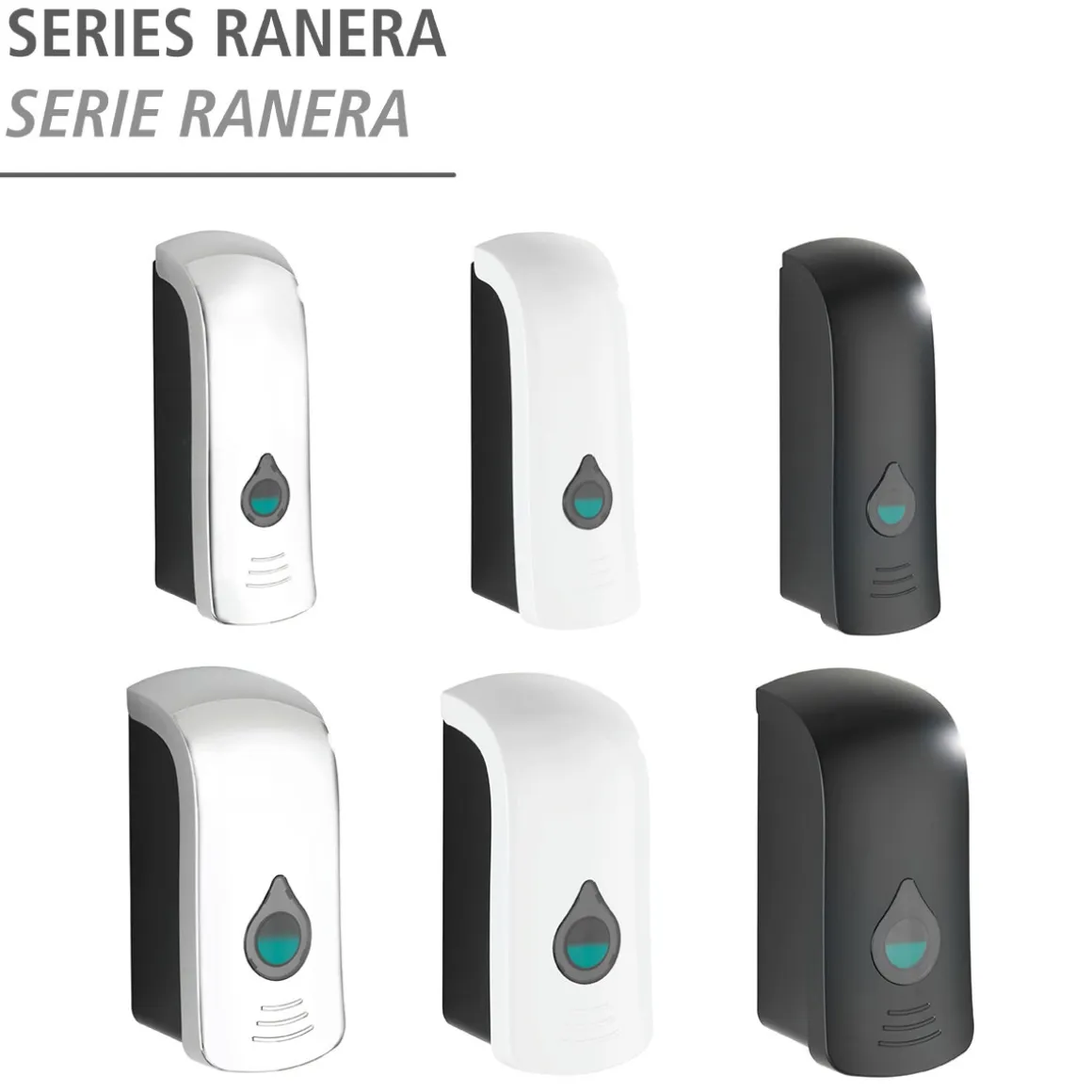 Wenko Desinfektionsmittel-Spender Ranera L Chrom Seifenspender und Desinfektionsspender Füllmenge 740 ml